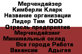 Мерчендайзер Кимберли Кларк › Название организации ­ Лидер Тим, ООО › Отрасль предприятия ­ Мерчендайзинг › Минимальный оклад ­ 21 000 - Все города Работа » Вакансии   . Адыгея респ.,Адыгейск г.